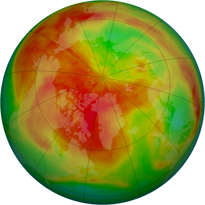Arctic ozone map for 24 March 2003